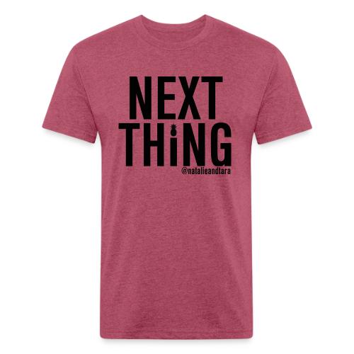 Next Thing (black text) - Men’s Fitted Poly/Cotton T-Shirt