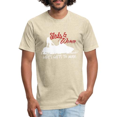 Sleds & Women - Men’s Fitted Poly/Cotton T-Shirt