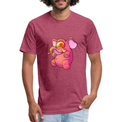 Pink elephant cyclops - Fitted Cotton/Poly T-Shirt by Next Level