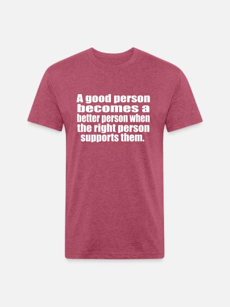 Support - Unisex Poly/Cotton T-Shirt - heather burgundy