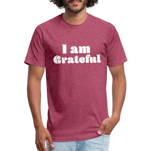 I Am Grateful Affirmation Quote Merch - Unisex Poly/Cotton T-Shirt