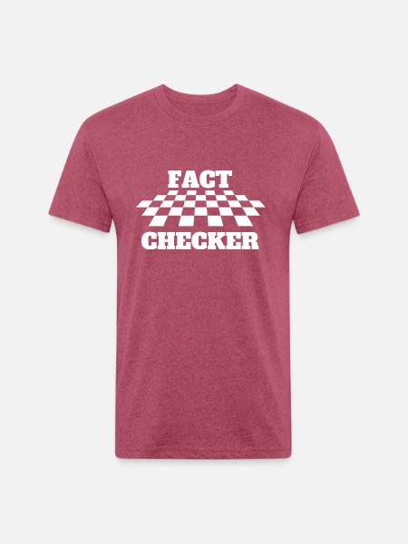 FACT CHECKER - Unisex Poly/Cotton T-Shirt - heather burgundy