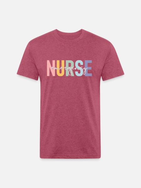Nurse Emergency - Unisex Poly/Cotton T-Shirt - heather burgundy