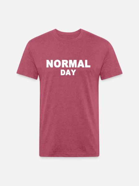 normal day - Unisex Poly/Cotton T-Shirt - heather burgundy