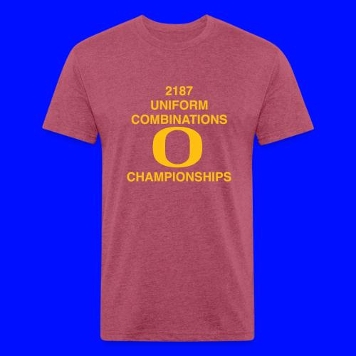 2187 UNIFORM COMBINATIONS O CHAMPIONSHIPS - Men’s Fitted Poly/Cotton T-Shirt
