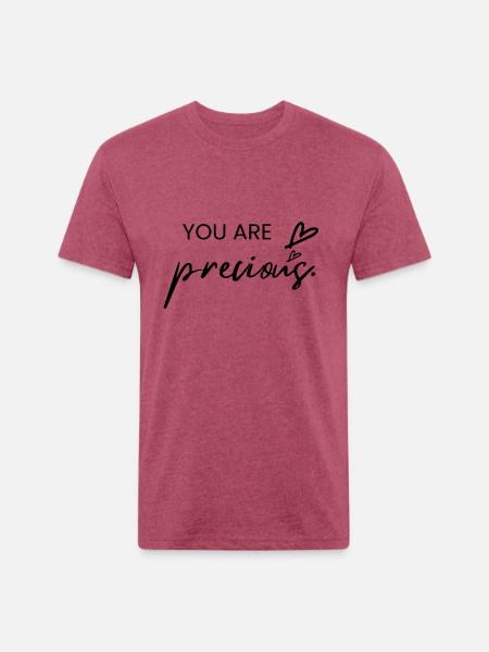 You Are Precious. | Inspirational - Unisex Poly/Cotton T-Shirt - heather burgundy