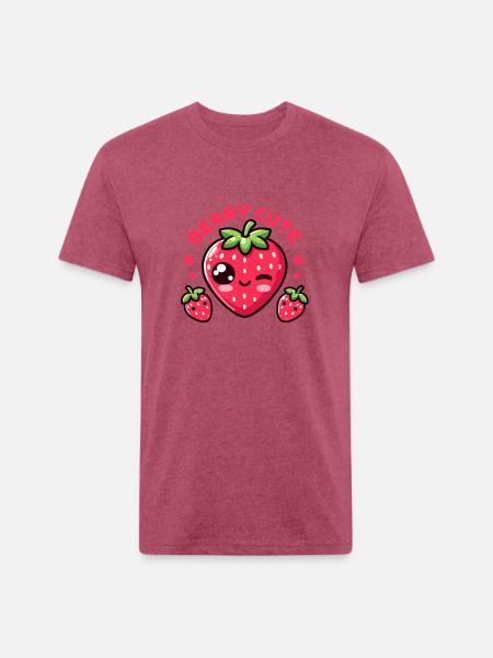 Berry Cute - Unisex Poly/Cotton T-Shirt - heather burgundy
