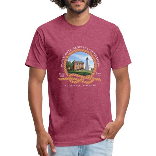 Charlotte-Genesee Lighthouse White Lettering - Unisex Poly/Cotton T-Shirt