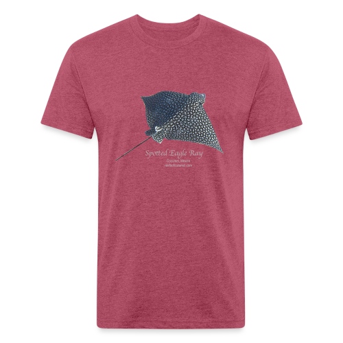 spotted eagleray from above shirt pocket dark t - Men’s Fitted Poly/Cotton T-Shirt