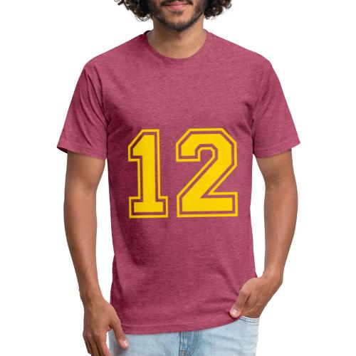 Number 12 in a classic athletic collegiate font - Unisex Poly/Cotton T-Shirt
