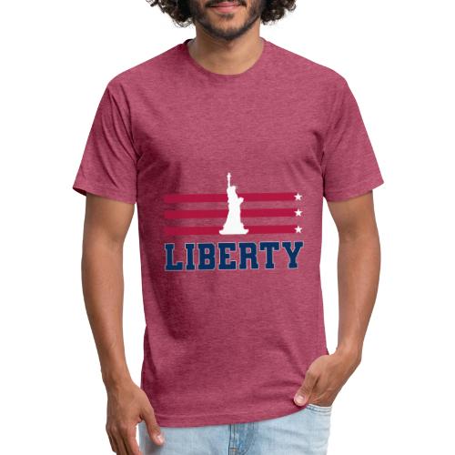 USA: Stars of Liberty - Unisex Poly/Cotton T-Shirt