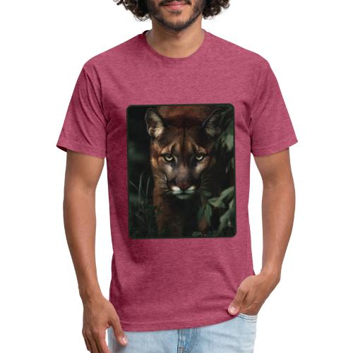 Cougar Jungle Predator Design - Unisex Poly/Cotton T-Shirt