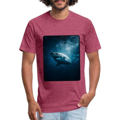 Great White Shark Ocean Design - Unisex Poly/Cotton T-Shirt