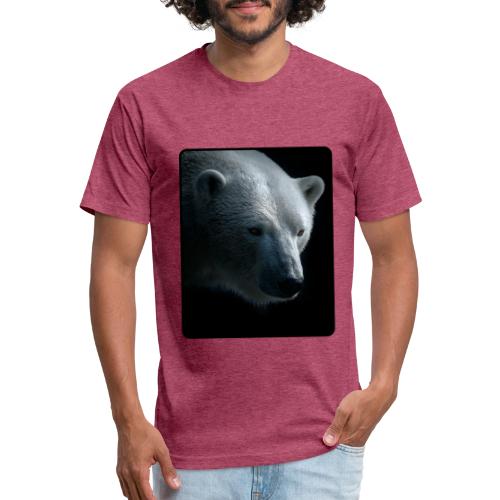 Polar Bear Close-Up Wildlife Design - Unisex Poly/Cotton T-Shirt