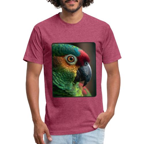 Colorful Parrot Close-Up Design - Unisex Poly/Cotton T-Shirt