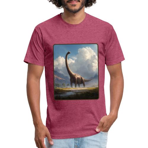 Brachiosaurus Valley Landscape Design - Unisex Poly/Cotton T-Shirt