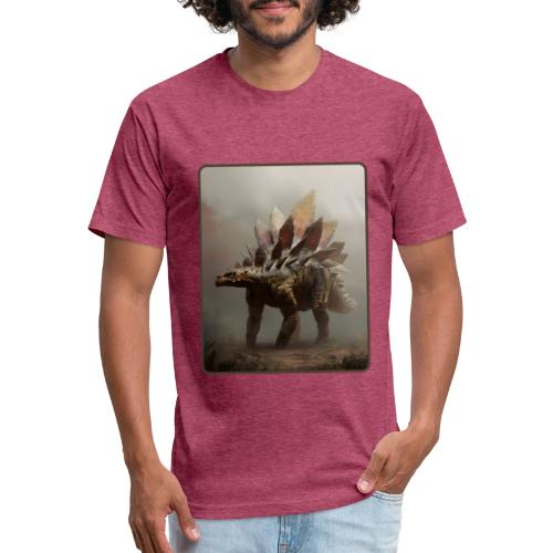 Stegosaurus Misty Forest Design - Unisex Poly/Cotton T-Shirt