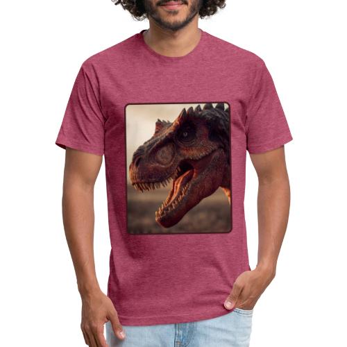 T Rex Roaring Close-Up Design - Unisex Poly/Cotton T-Shirt