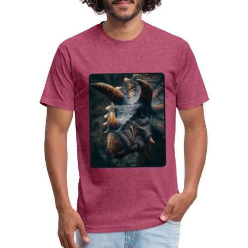 Triceratops Detailed Portrait Design - Unisex Poly/Cotton T-Shirt