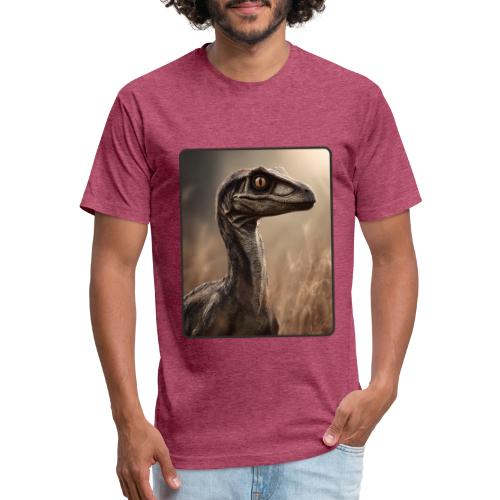 Velociraptor Feathered Portrait Design - Unisex Poly/Cotton T-Shirt
