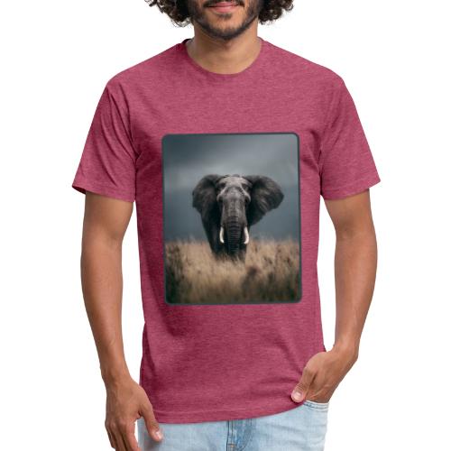 Majestic African Elephant Portrait Design - Unisex Poly/Cotton T-Shirt