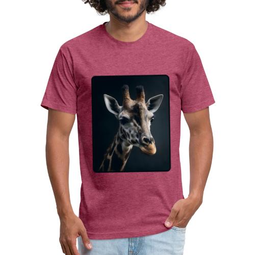 Majestic Giraffe Artistic Portrait Design - Unisex Poly/Cotton T-Shirt