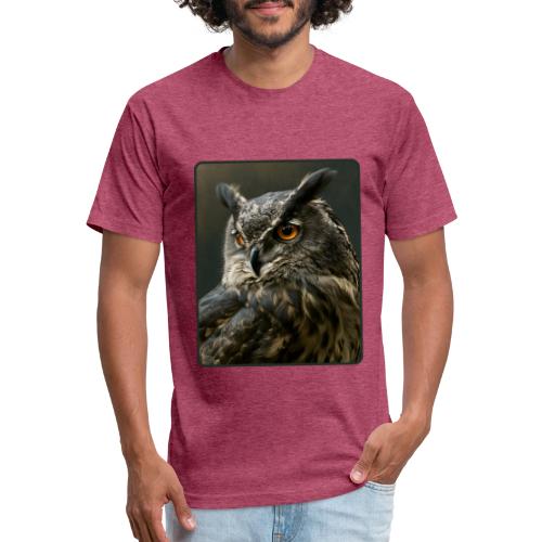 Eurasian Eagle Owl Portrait Design - Unisex Poly/Cotton T-Shirt