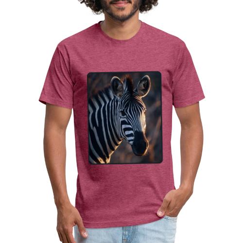 Majestic Zebra Sunset Portrait Design - Unisex Poly/Cotton T-Shirt