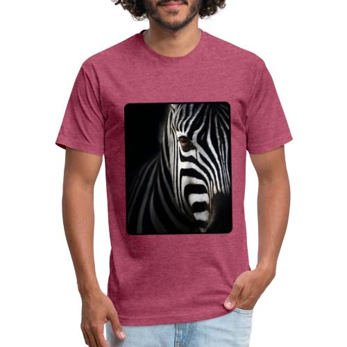 Zebra High Contrast Portrait Design - Unisex Poly/Cotton T-Shirt