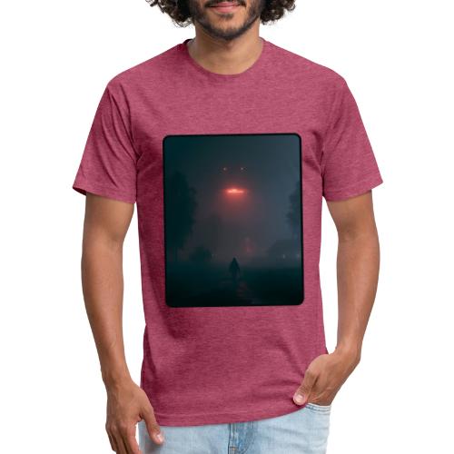 Mysterious UFO Encounter Design - Unisex Poly/Cotton T-Shirt