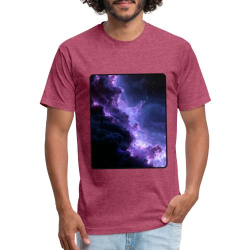Purple Nebula Space Design - Unisex Poly/Cotton T-Shirt