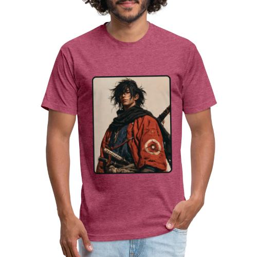Young Samurai Warrior Portrait - Unisex Poly/Cotton T-Shirt