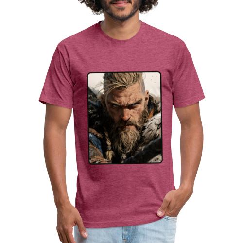 Fierce Viking Warrior Portrait - Unisex Poly/Cotton T-Shirt