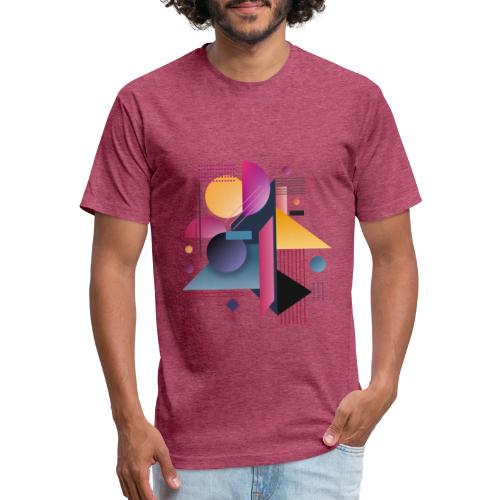 Color Pulse Geometry - Unisex Poly/Cotton T-Shirt