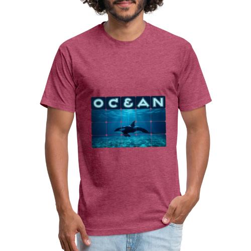 Ocean: Orca in Motion - Unisex Poly/Cotton T-Shirt