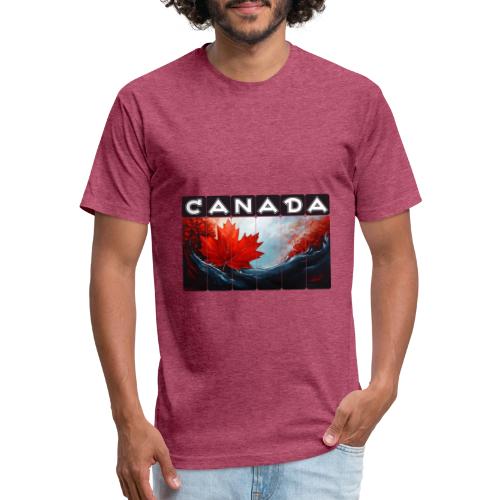 Canada Icon in Color - Unisex Poly/Cotton T-Shirt