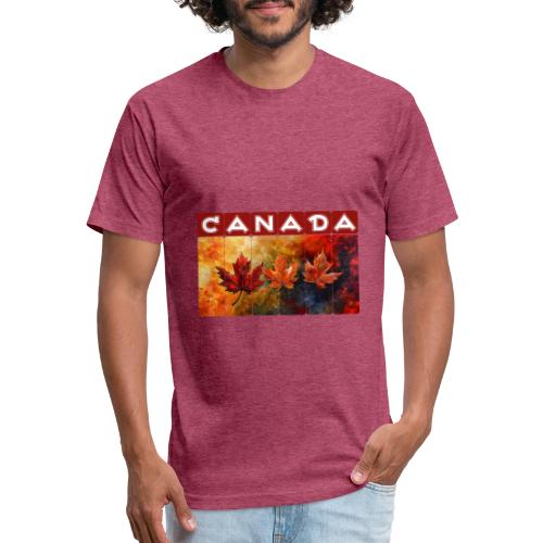 Painted Canada Leaves - Unisex Poly/Cotton T-Shirt