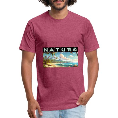 Nature: Sun-Kissed Shore - Unisex Poly/Cotton T-Shirt