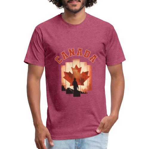 Proud Canadian Shadow - Unisex Poly/Cotton T-Shirt