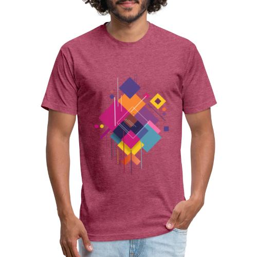 Vibrant Geometry - Unisex Poly/Cotton T-Shirt