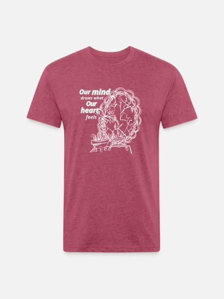Broken mirror - Unisex Poly/Cotton T-Shirt - heather burgundy
