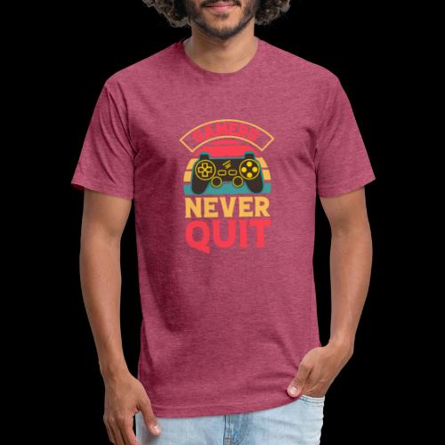 Gamers Never Quit Tee - Unisex Poly/Cotton T-Shirt