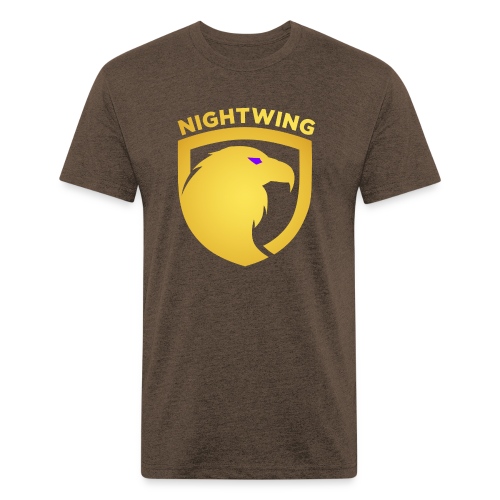 Nightwing Gold Crest - Men’s Fitted Poly/Cotton T-Shirt