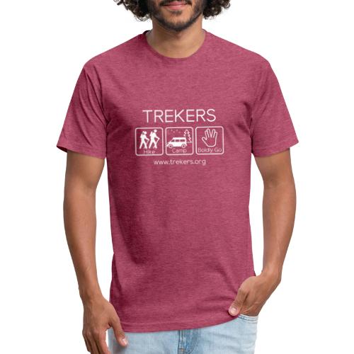 Trekers white logo - Men’s Fitted Poly/Cotton T-Shirt