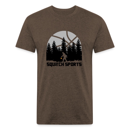 Squatch Scene Black - Fitted Cotton/Poly T-Shirt by Next Level