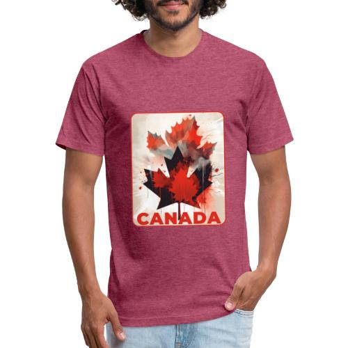 Canada Inked Leaf - Unisex Poly/Cotton T-Shirt