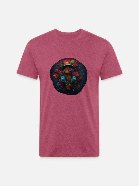 jax berries music - Unisex Poly/Cotton T-Shirt - heather burgundy