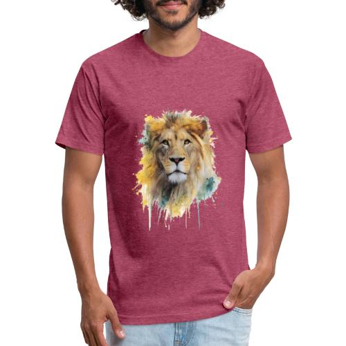 Watercolor Lion Portrait - Unisex Poly/Cotton T-Shirt