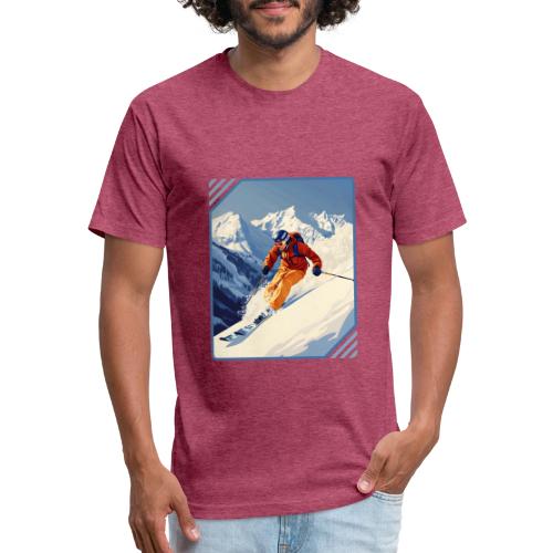 Mountain Skiing Vibes - Unisex Poly/Cotton T-Shirt