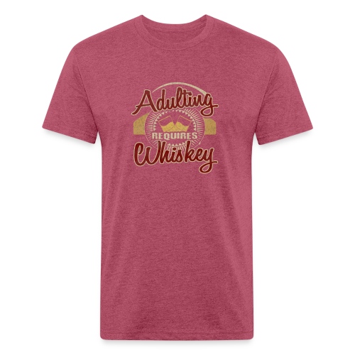 Adulting requires Whiskey - Men’s Fitted Poly/Cotton T-Shirt